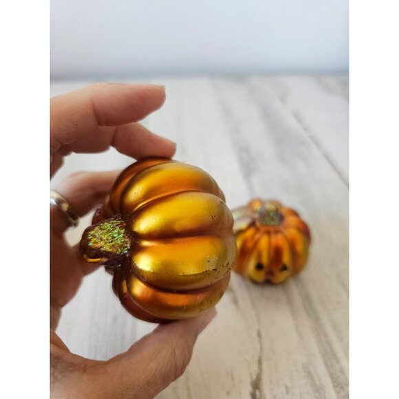 Pumpkin candle glitter set Halloween fall decor cute jack-o'-lantern - Picture 9 of 12